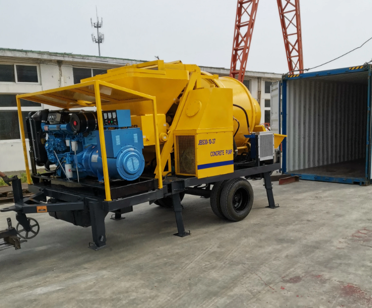 Oil-electric dual-purpose mixing pump drum type