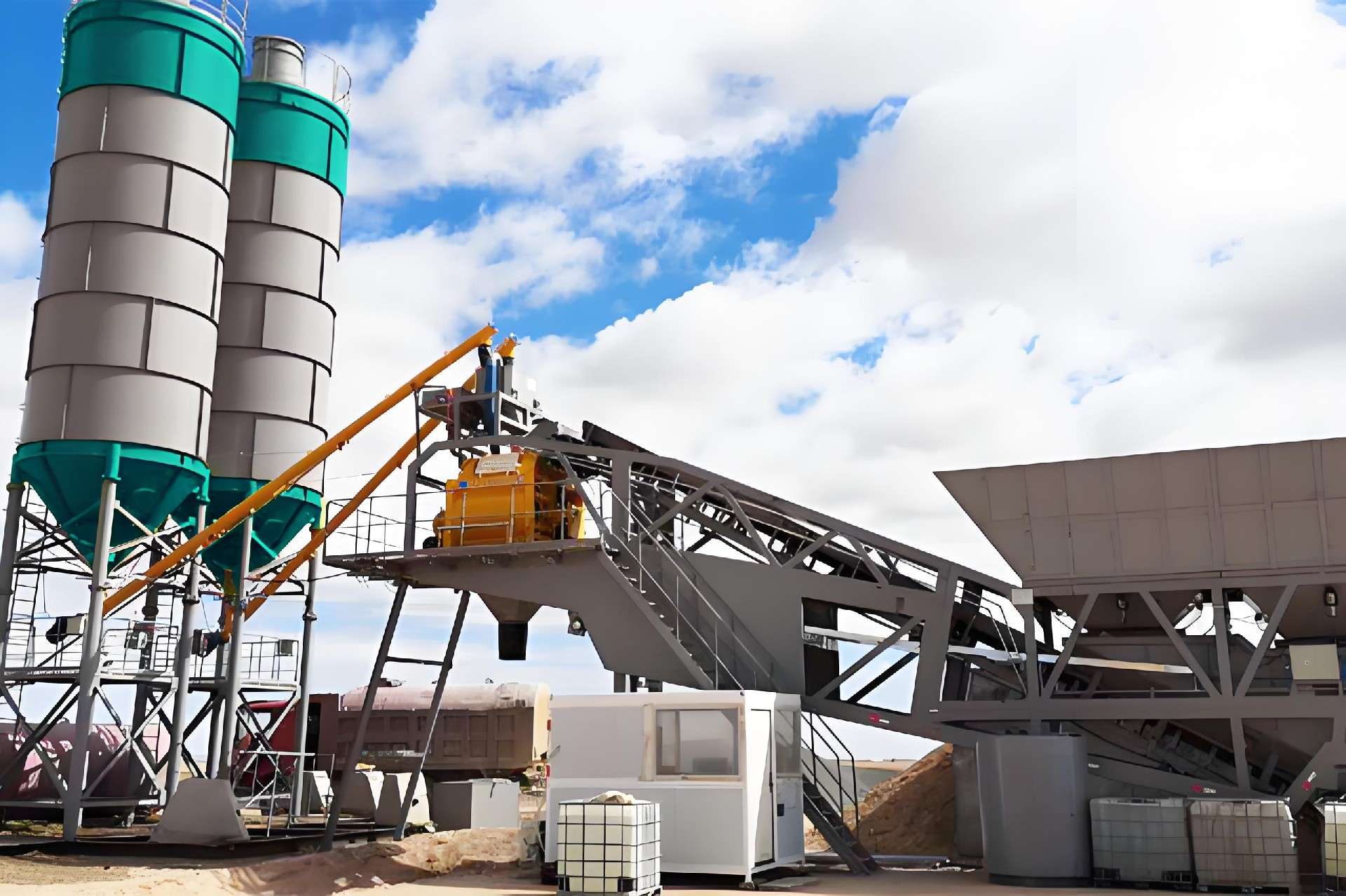 YHZS50 mobile concrete batching plant