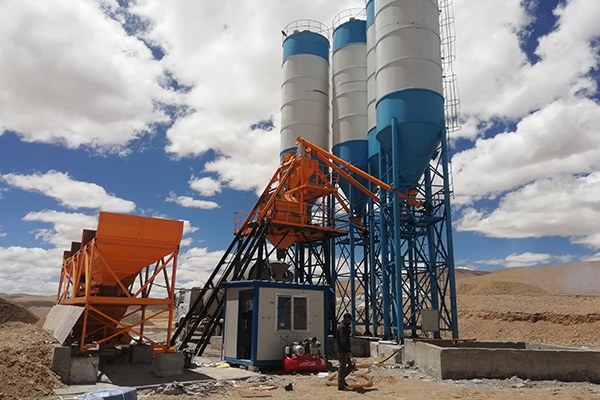 HZS50 concrete batching plant