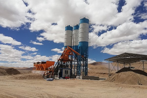 HZS50 concrete batching plant