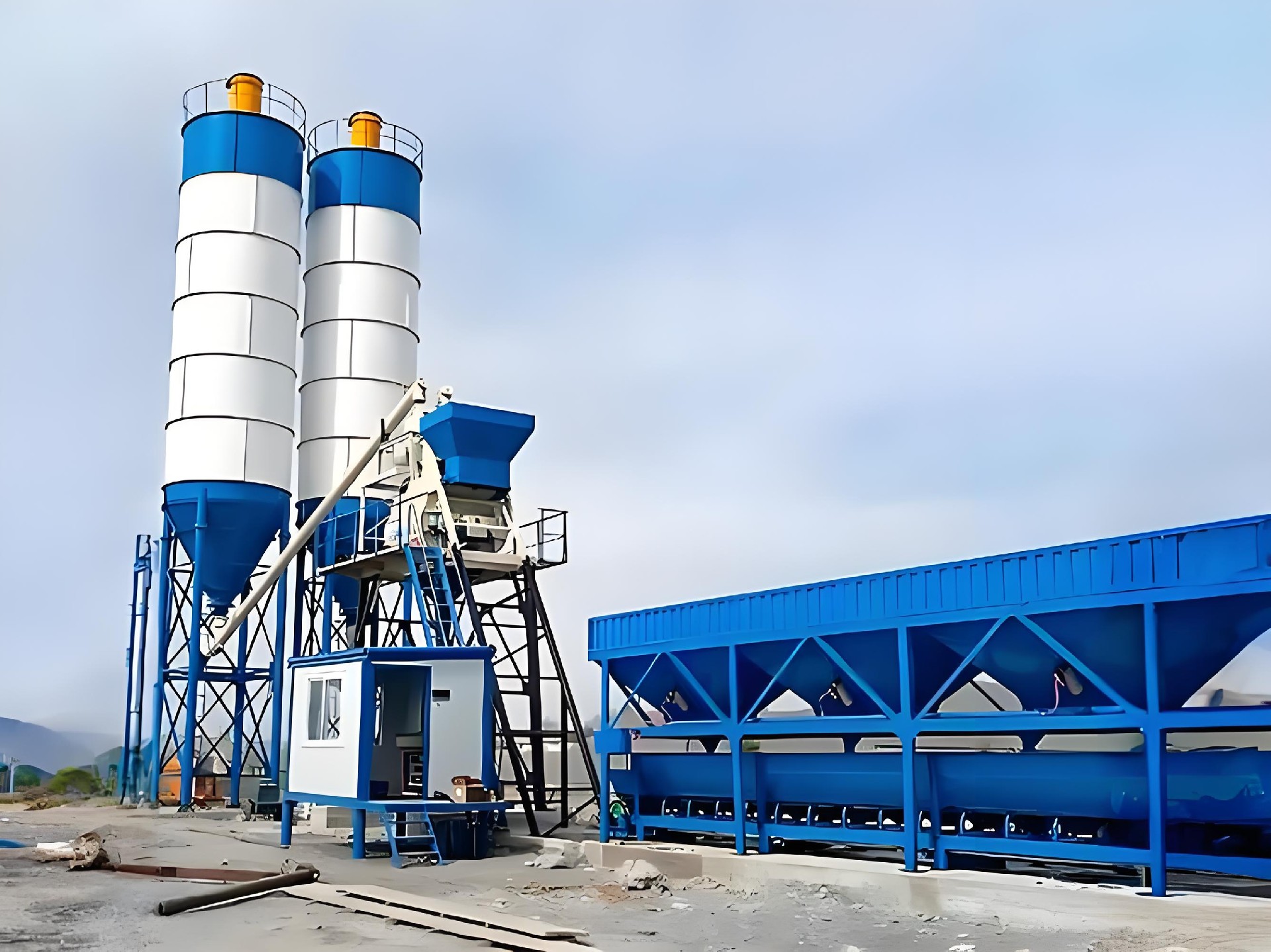 HZS50 concrete batching plant
