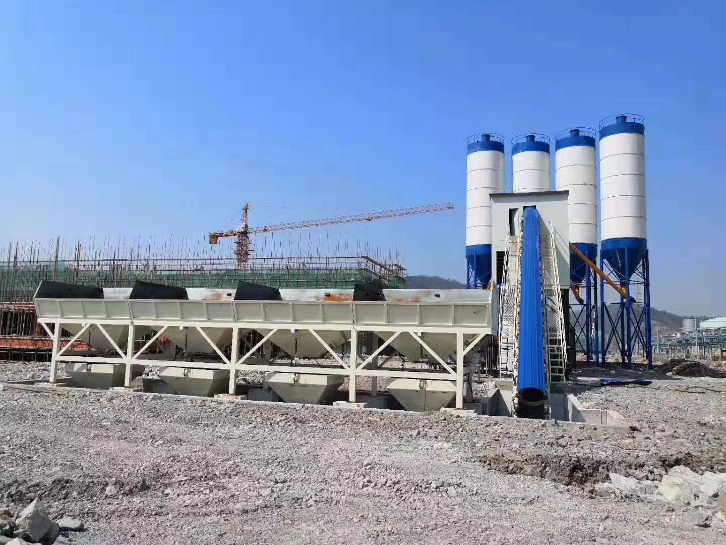 HZS60 concrete mixing plant